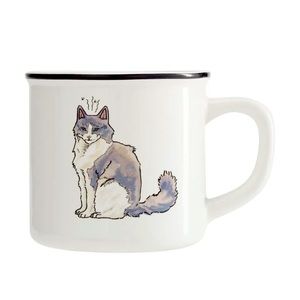 Pottery Barn FRIENDS Coffee Mug Smelly Cat Phoebe Buffay Cup 14 oz White